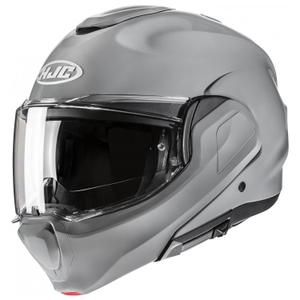 Motociklistička kaciga na preklop HJC F100 Jednobojna siva