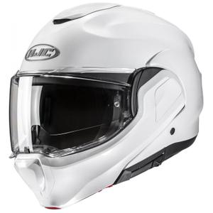 Motociklistička kaciga na preklop HJC F100 Jednobojna biserno bijela