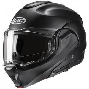 Motociklistička kaciga na preklop HJC F100 Solid Semi Flat crna