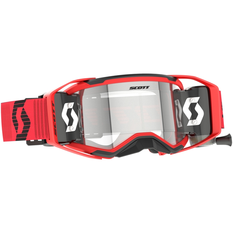 SCOTT Prospect 2.0 WFS crveno-crne motocross naočale s prozirnim pleksiglasom