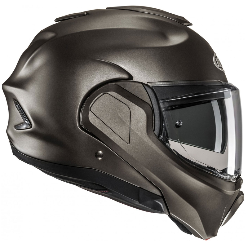 Motociklistička kaciga na preklop HJC F100 Solid Semi black-titanium