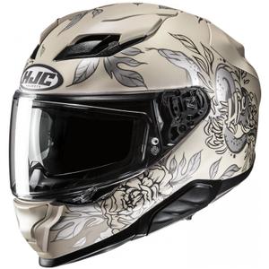 Motociklistička kaciga koja pokriva cijelo lice HJC F71 Eliz MC9SF bež-siva