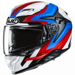 Motociklistička kaciga koja pokriva cijelo lice HJC F71 Fes MC21 bijelo-plavo-crvena