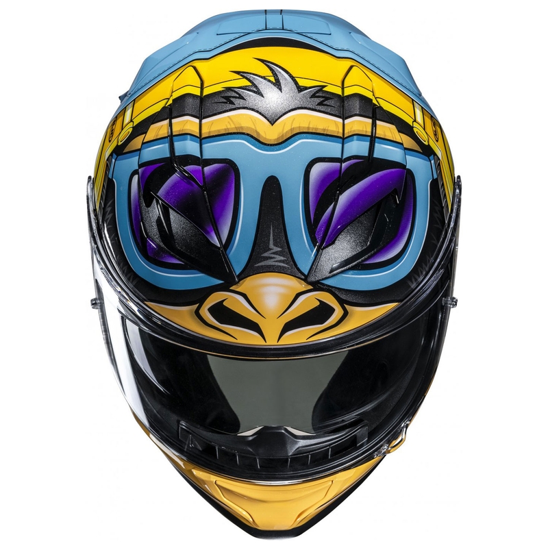 HJC F71 Monkey DJ MC23 full face motociklistička kaciga plavo-žuta