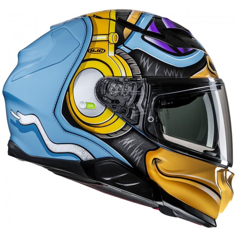 HJC F71 Monkey DJ MC23 full face motociklistička kaciga plavo-žuta