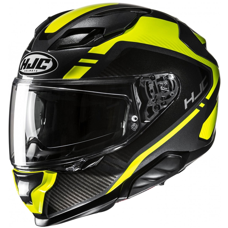 Motociklistička kaciga koja pokriva cijelo lice HJC F71 Tozz MC3H crno-fluo žuta