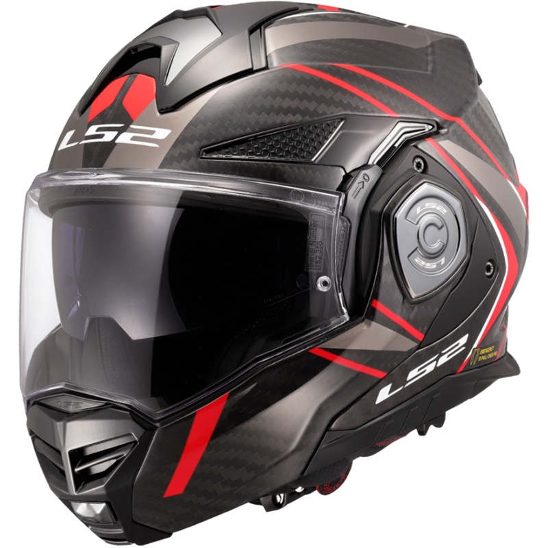 Preklopna motociklistička kaciga LS2 FF901 Advant XC Future II crno-crvena
