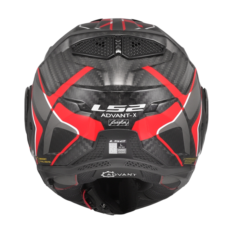Preklopna motociklistička kaciga LS2 FF901 Advant XC Future II crno-crvena