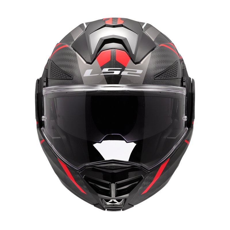 Preklopna motociklistička kaciga LS2 FF901 Advant XC Future II crno-crvena