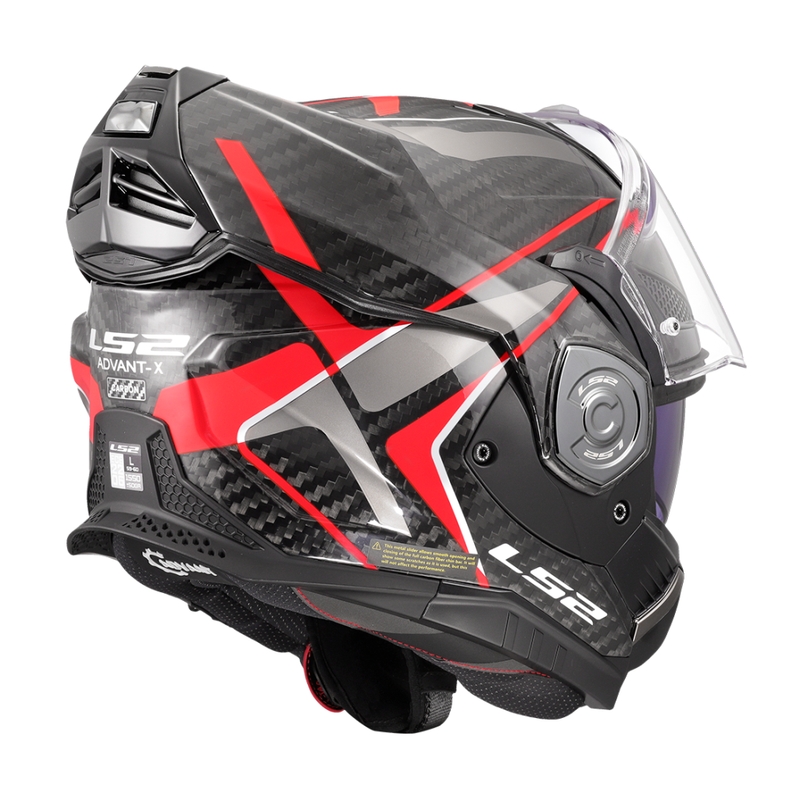 Preklopna motociklistička kaciga LS2 FF901 Advant XC Future II crno-crvena