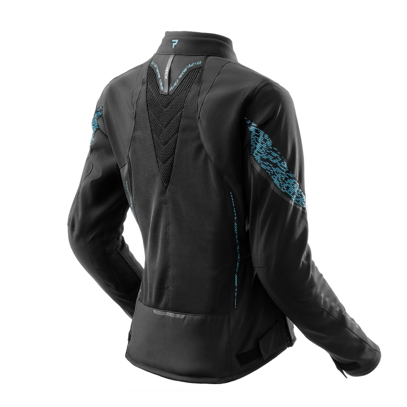Ženska Rebelhorn Jax motociklistička jakna crno-mint boje