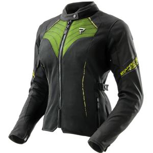 Ženska motoristička jakna Rebelhorn Jax crno-fluo žuta