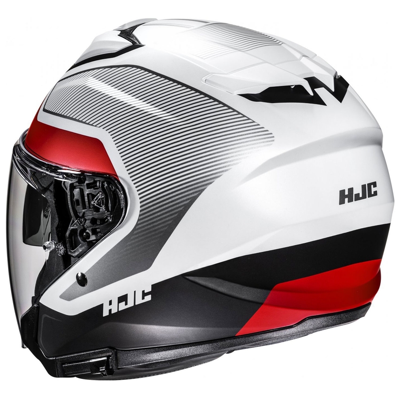 Otvorena motociklistička kaciga HJC i31 Tevis MC1SF bijelo-crno-crvena