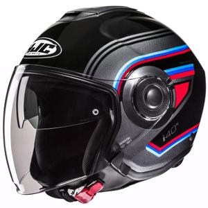 Otvorena motociklistička kaciga HJC i40N Linia MC21 crno-sivo-crvena