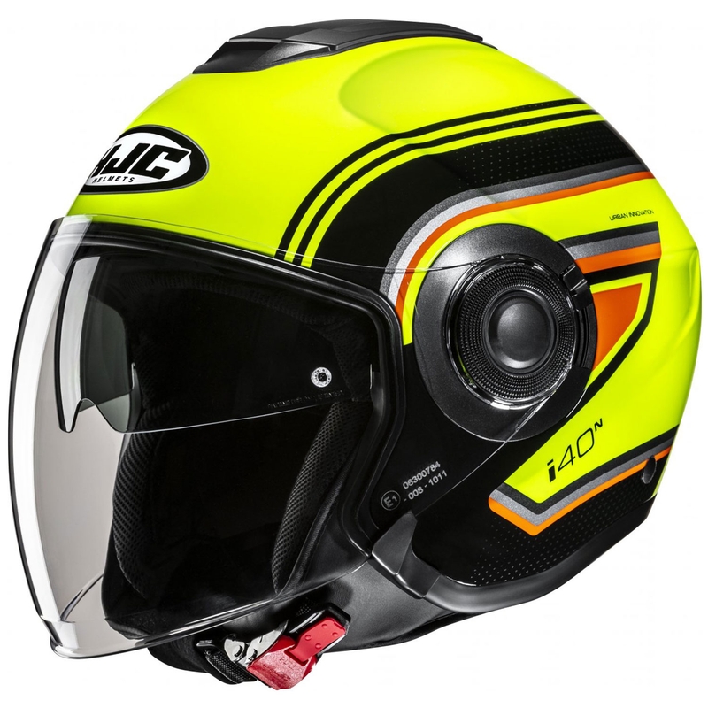 Otvorena motociklistička kaciga HJC i40N Linia MC3H fluo žuto-crna