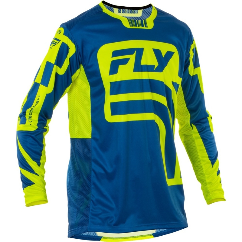 Motocross dres FLY Racing Lite Lancer plavo-fluo žuti
