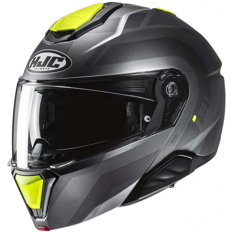 HJC i91 Arven MC3HSF preklopna motociklistička kaciga siva-crna-fluo žuta