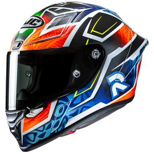 Motociklistička kaciga koja pokriva cijelo lice HJC RPHA 1 Binder Replica 2024 MC27SF crno-narančasto-plava