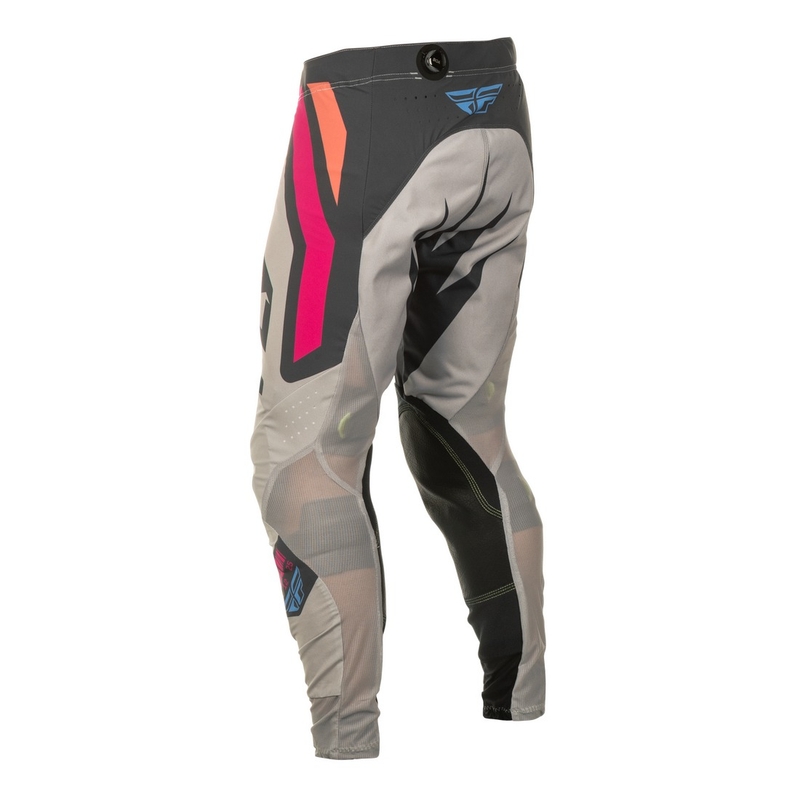 Motocross hlače FLY Racing Lite Vice sivo-roze