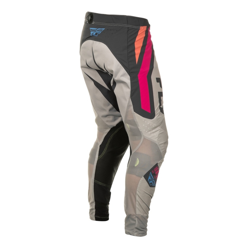Motocross hlače FLY Racing Lite Vice sivo-roze