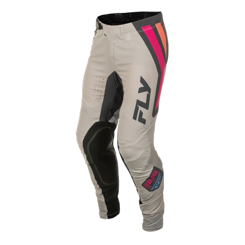 Motocross hlače FLY Racing Lite Vice sivo-roze