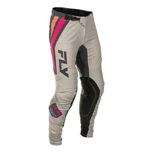 Motocross hlače FLY Racing Lite Vice sivo-roze