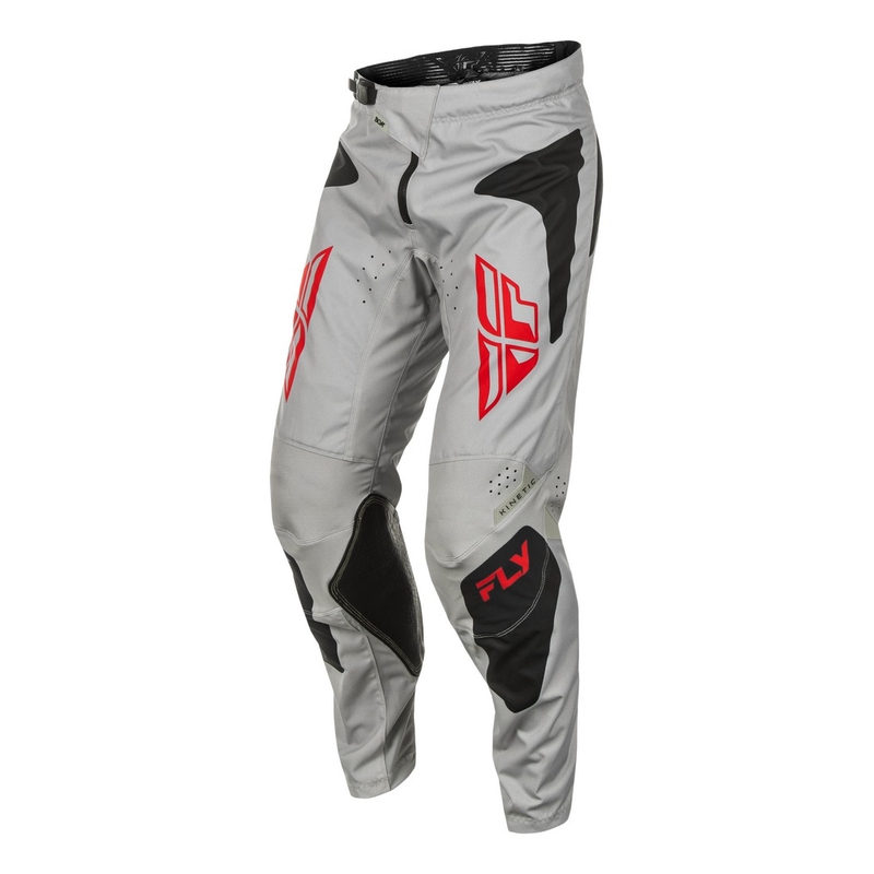 Motocross hlače FLY Racing Kinetic Sym sivo-crveno-crne
