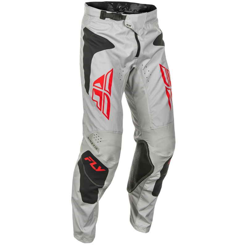 Motocross hlače FLY Racing Kinetic Sym sivo-crveno-crne
