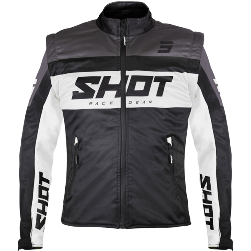 Softshell jakna Shot Softshell Lite crno-bijela