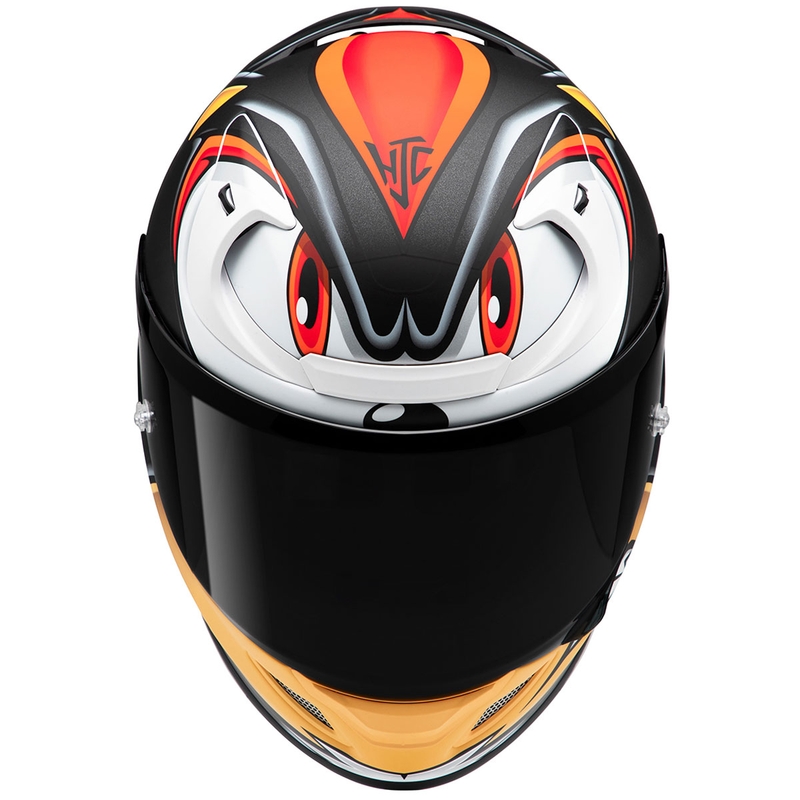 HJC RPHA 12 Shadow The Hedgehog MC1SF motociklistička kaciga s punim licem crno-crveno-narančasta rasprodaja