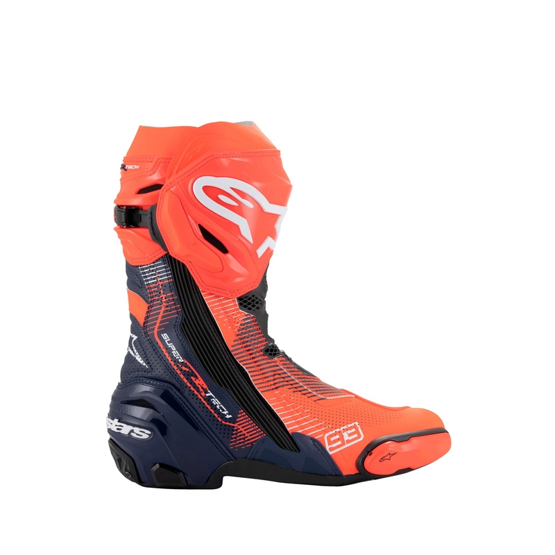 Motorističke čizme Alpinestars Supertech R Vented Limited Edition MM93 Marc Marquez Fluo crveno-plavo-crne