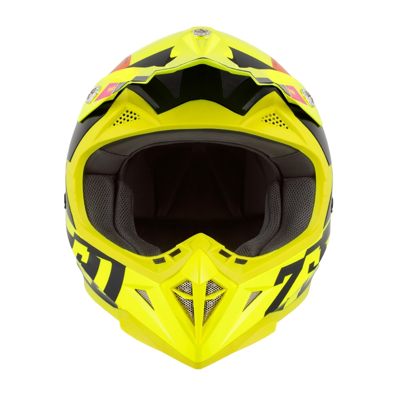 Kaciga za motocross ZED X1.9 Tendo fluo žuto-ružičasto-narančasto-crna