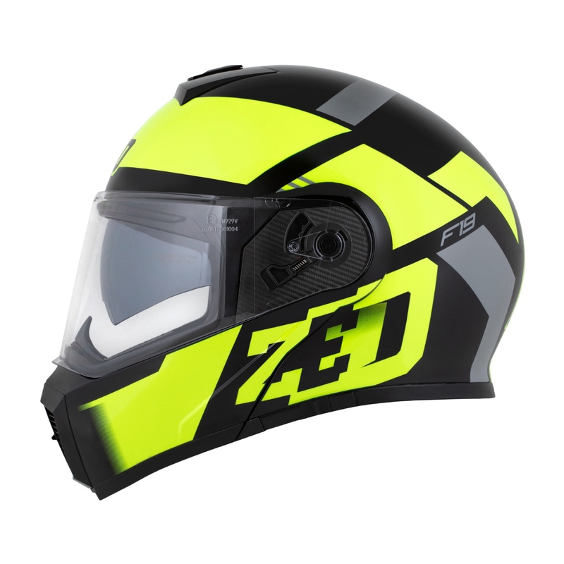 Motociklistička kaciga na preklop ZED F19 crno-fluo žuta