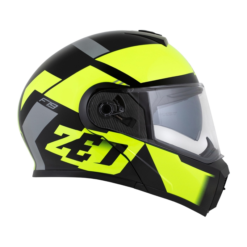 Motociklistička kaciga na preklop ZED F19 crno-fluo žuta