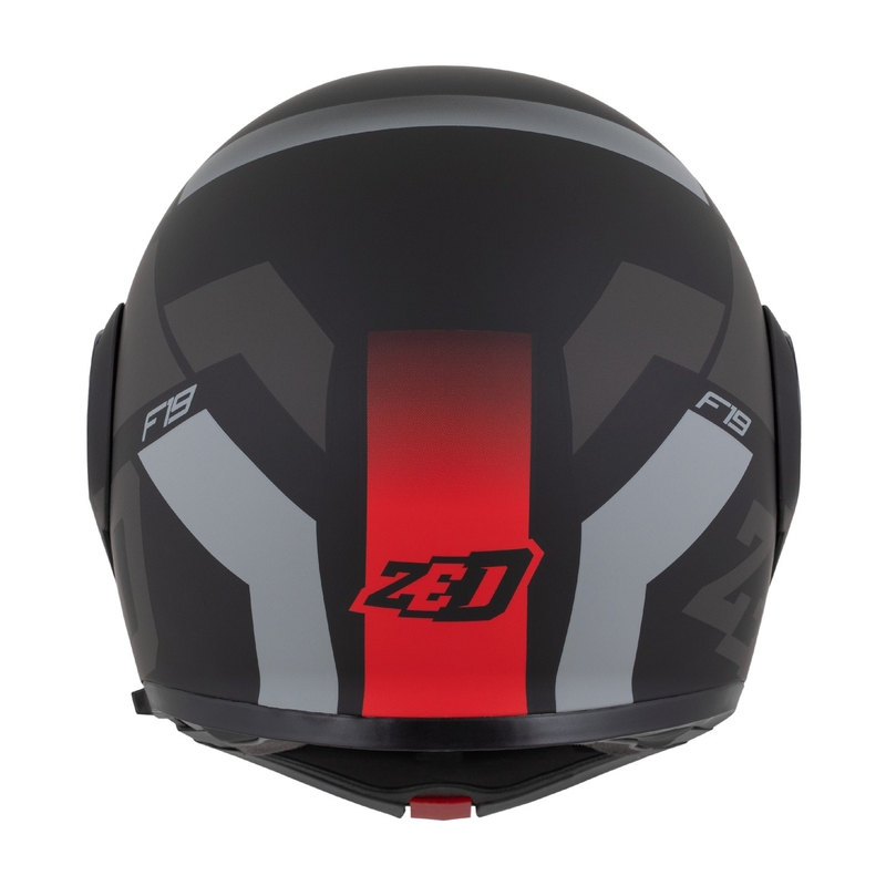 Motociklistička kaciga na preklop ZED F19 mat crno-fluo crveno-siva