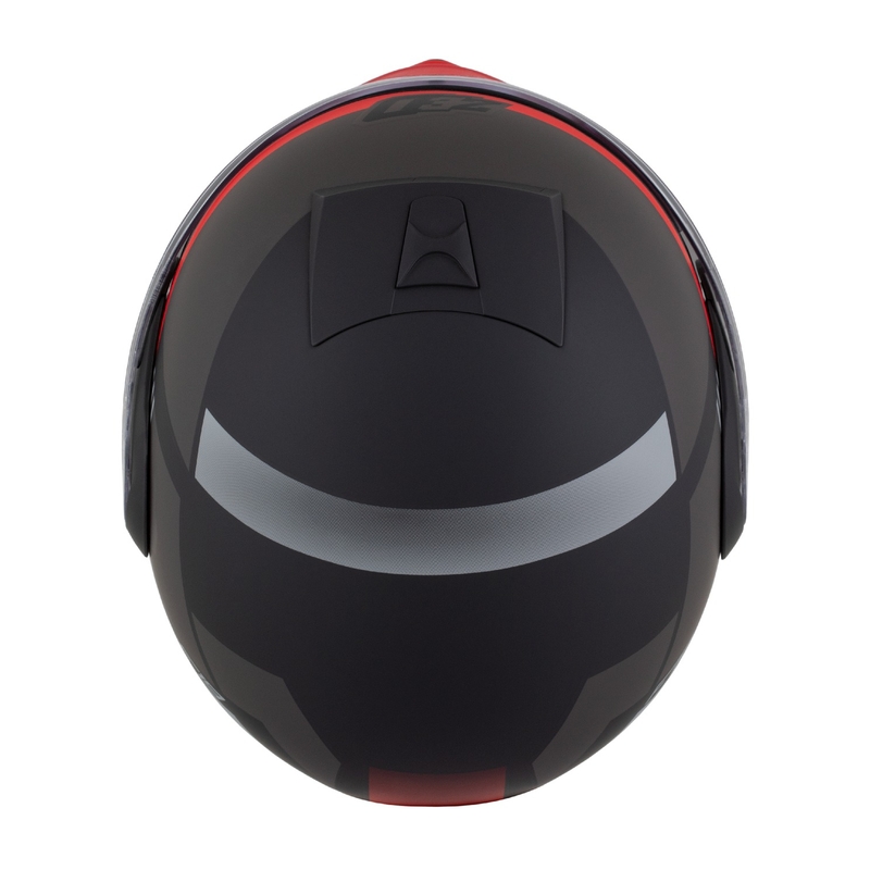 Motociklistička kaciga na preklop ZED F19 mat crno-fluo crveno-siva
