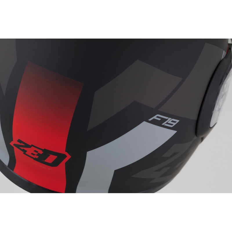 Motociklistička kaciga na preklop ZED F19 mat crno-fluo crveno-siva