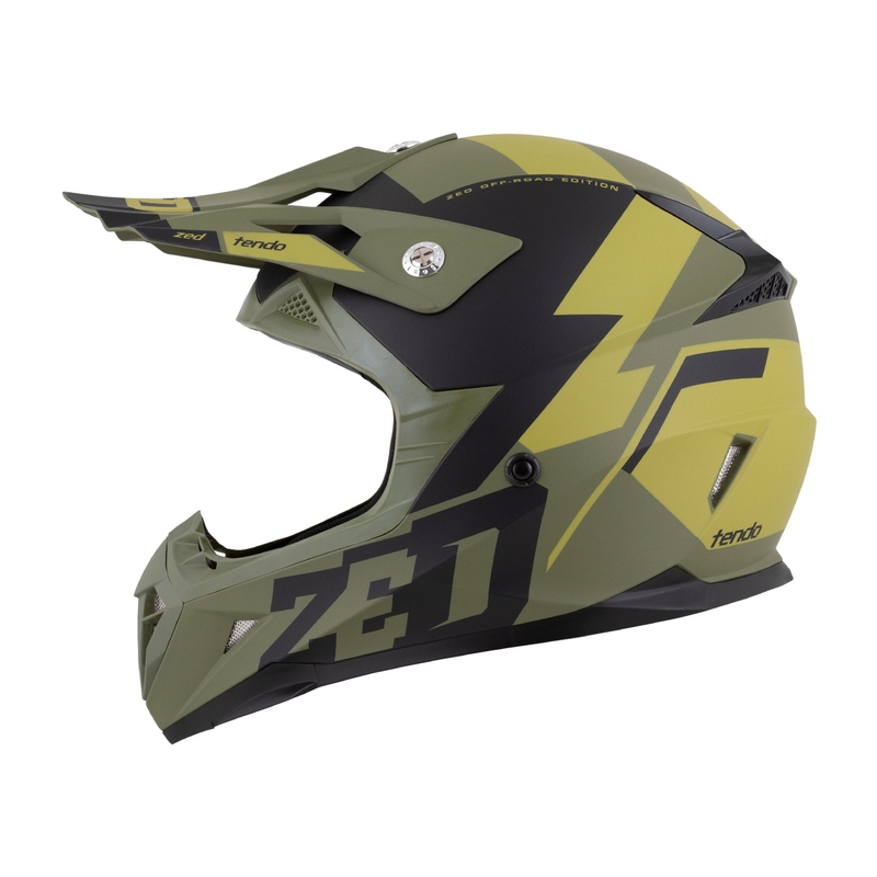 Dječja kaciga za motocross ZED X1.9 Tendo tamno zelena-svijetlo zelena