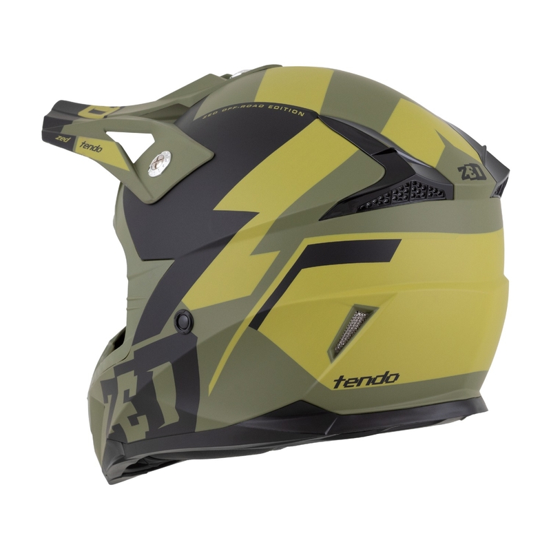 Dječja kaciga za motocross ZED X1.9 Tendo tamno zelena-svijetlo zelena