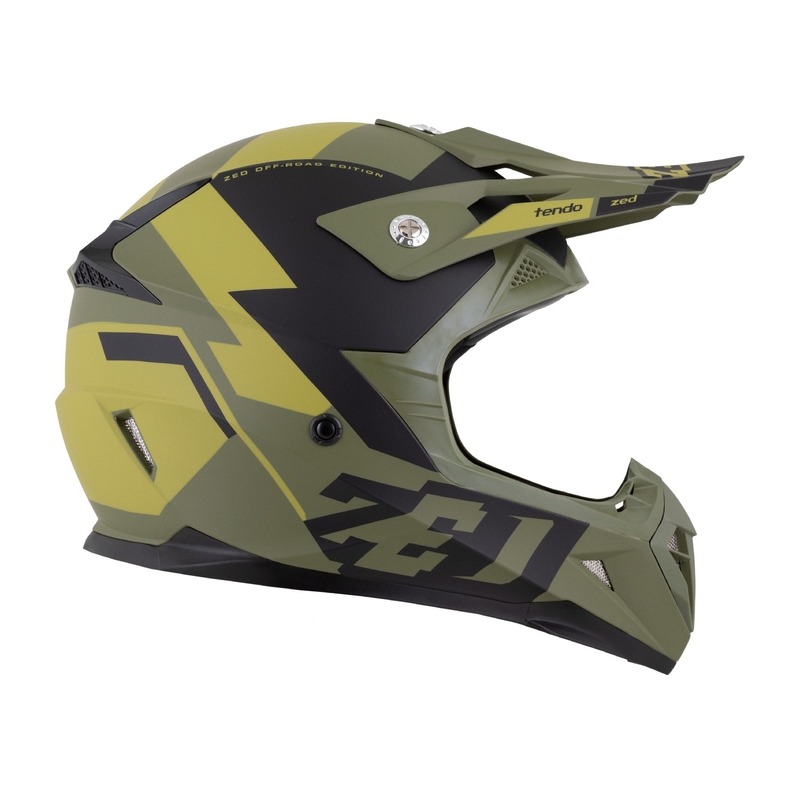 Dječja kaciga za motocross ZED X1.9 Tendo tamno zelena-svijetlo zelena