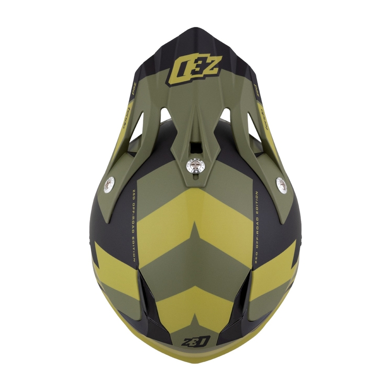Dječja kaciga za motocross ZED X1.9 Tendo tamno zelena-svijetlo zelena