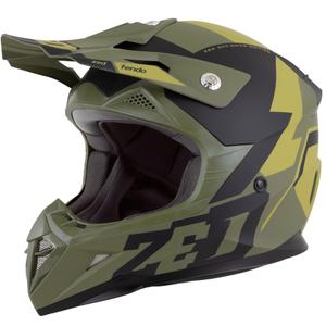 Dječja kaciga za motocross ZED X1.9 Tendo tamno zelena-svijetlo zelena