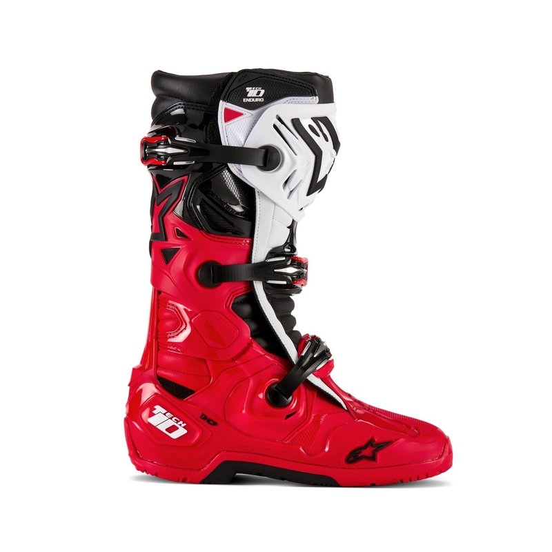 Motorističke čizme Alpinestars Tech 10 Enduro crveno-crno-bijele