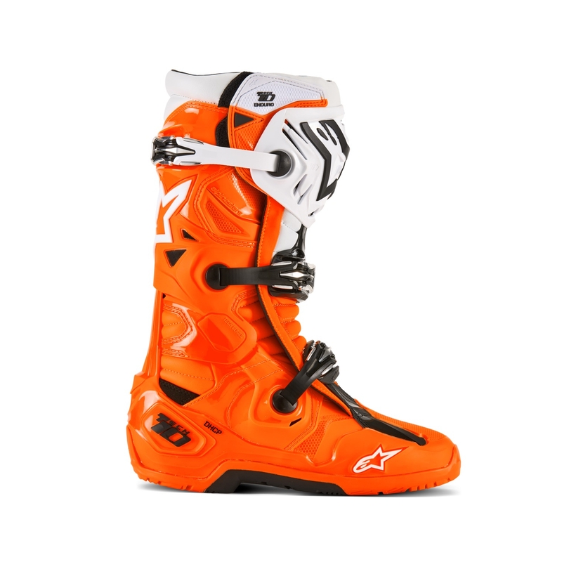 Motorističke čizme Alpinestars Tech 10 Enduro fluo narančasto-crno-bijele