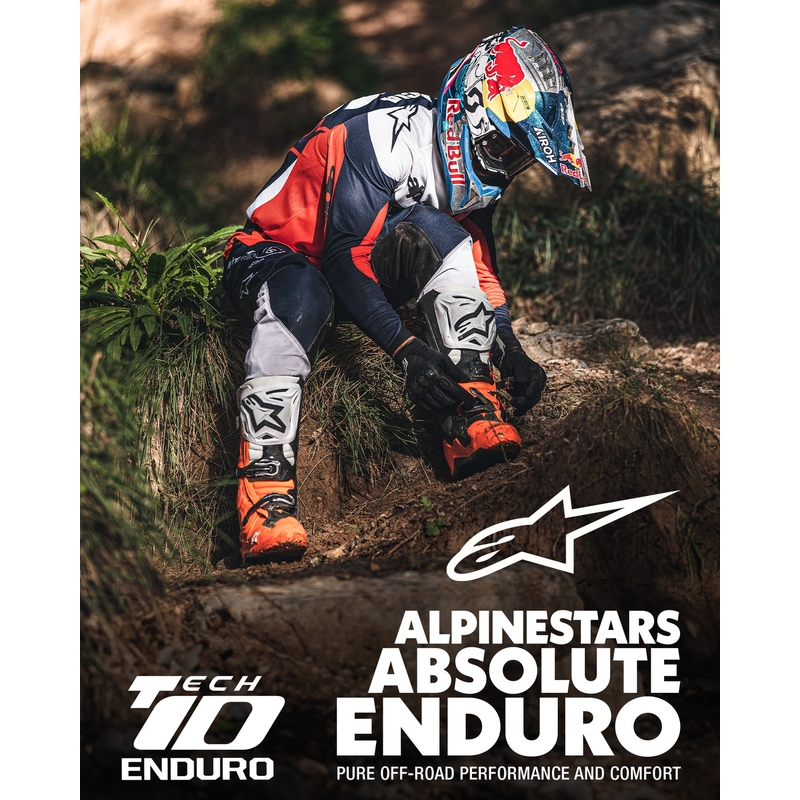Motorističke čizme Alpinestars Tech 10 Enduro fluo narančasto-crno-bijele