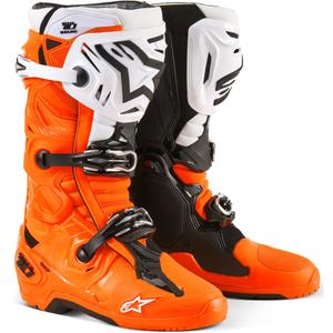 Motorističke čizme Alpinestars Tech 10 Enduro fluo narančasto-crno-bijele