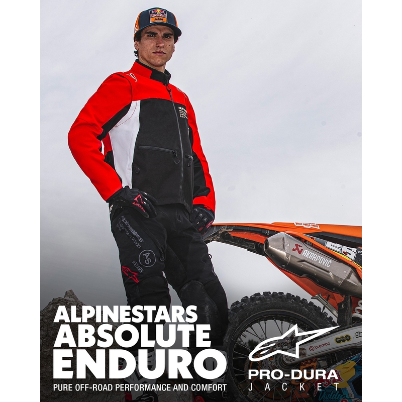 Alpinestars PRO-Dura jakna crno-crveno-bijela