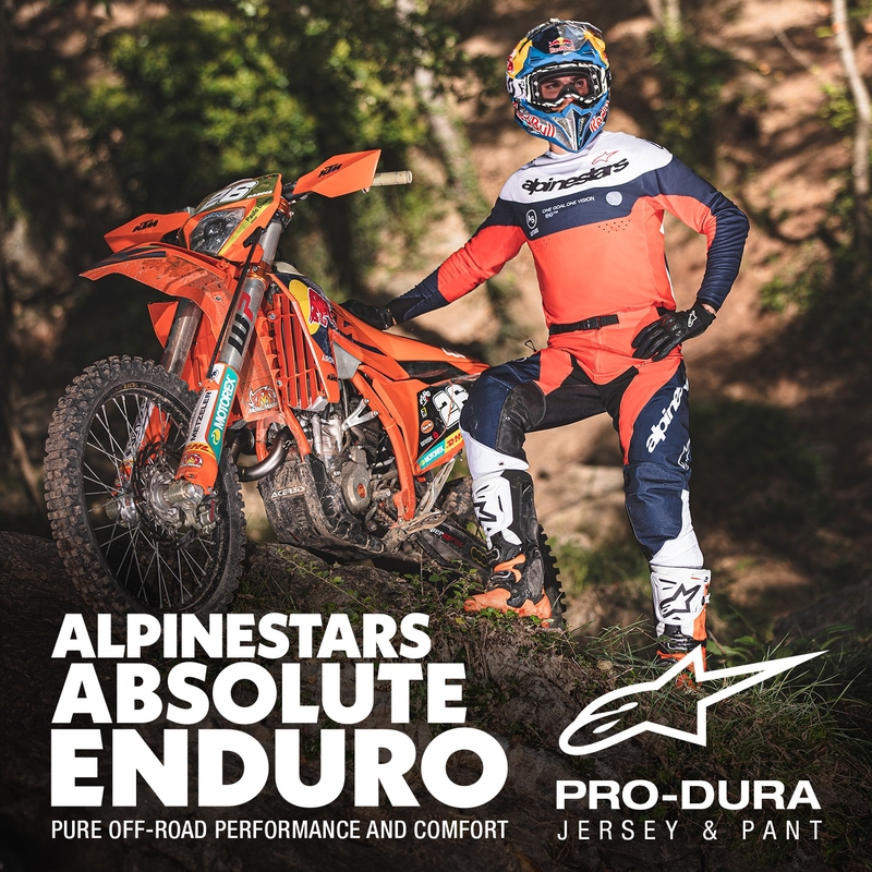 Alpinestars PRO-Dura motocross hlače plavo-narančasto-bijele