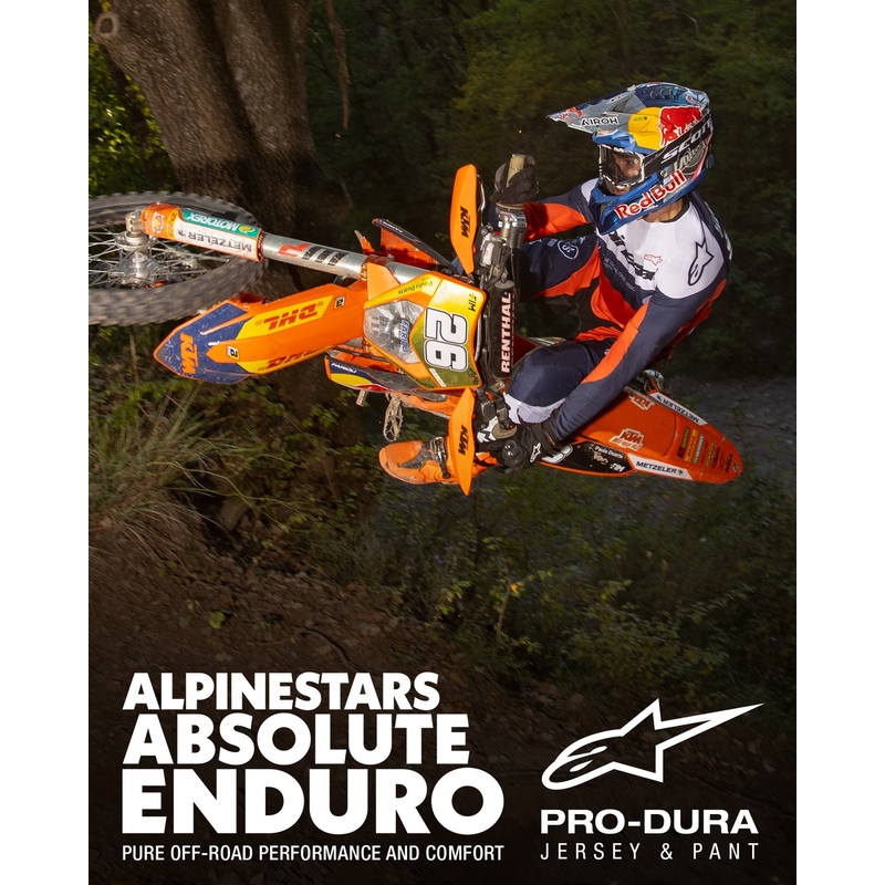 Alpinestars PRO-Dura motocross hlače plavo-narančasto-bijele