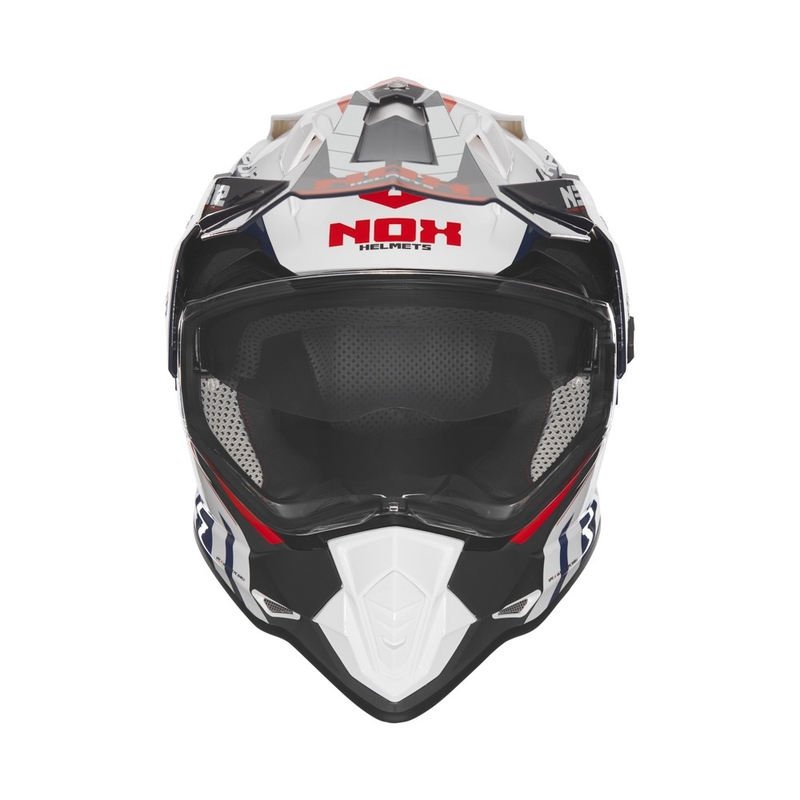 Enduro motociklistička kaciga NOX N312 Vapor bijelo-crno-plava